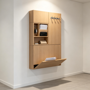Wall-Mounted Key & Mail Station
